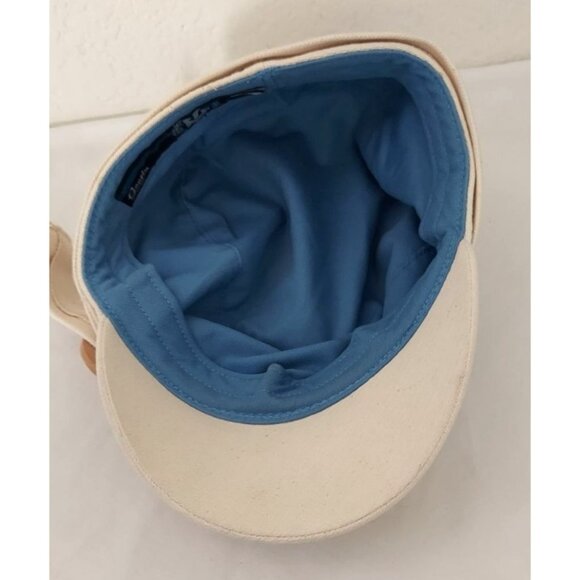 Goorin Bros. Women's Cream Flat Newsboy Cap Small Wood Buckle Hat - Picture 6 of 7